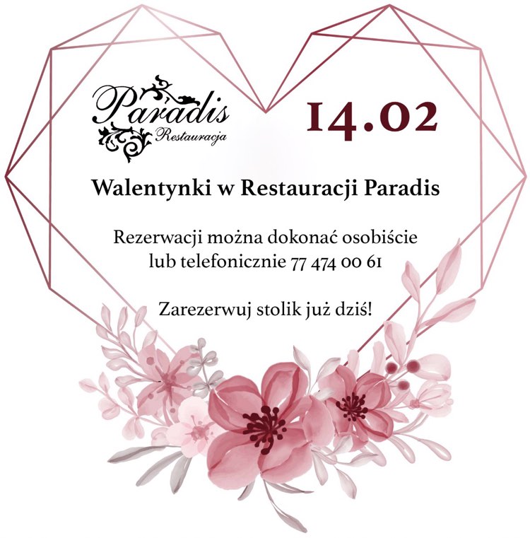 Walentynki w Restauracji Paradis